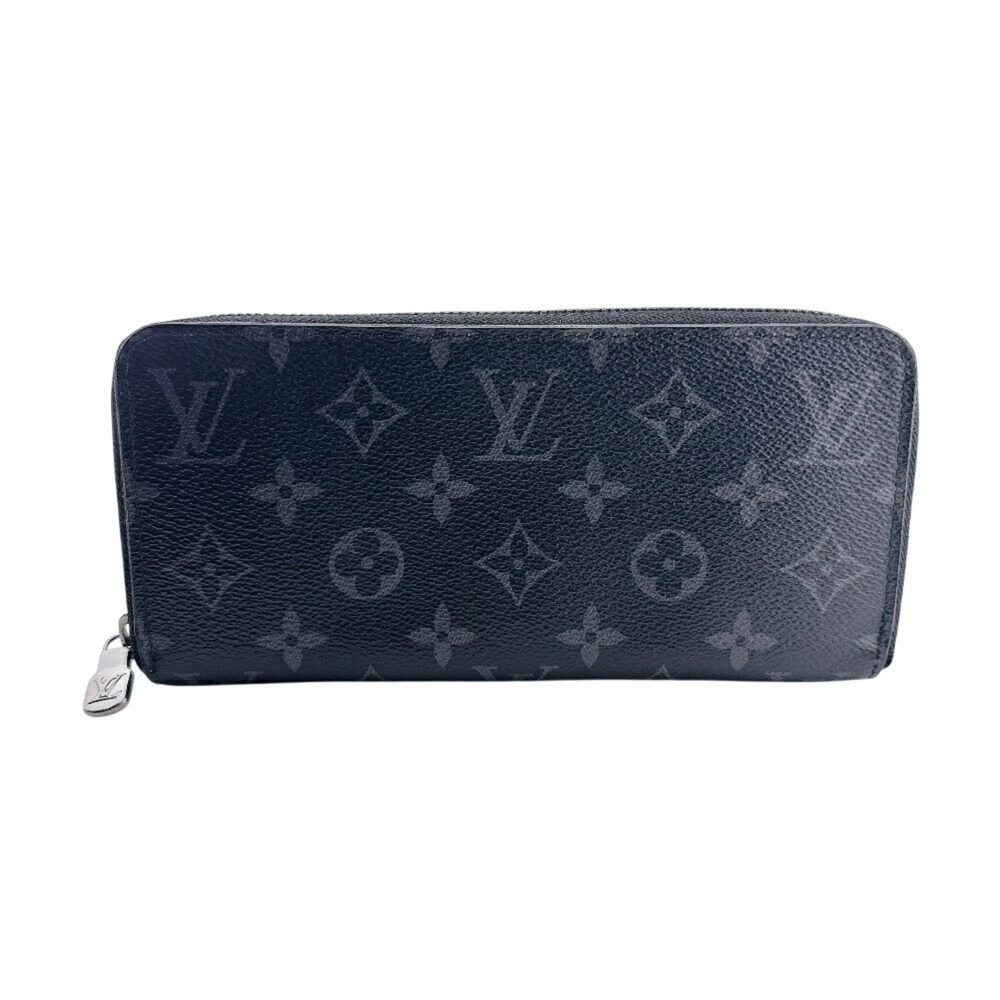 LOUIS VUITTON M11611 Zippy Wallet Horizontal Round Monogram Eclipse Long Black